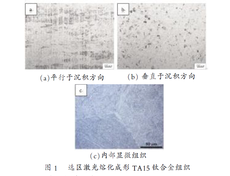 選區(qū)激光熔化成形TA15鈦合金組織 選區(qū)激光熔化成形TA15鈦合金組織